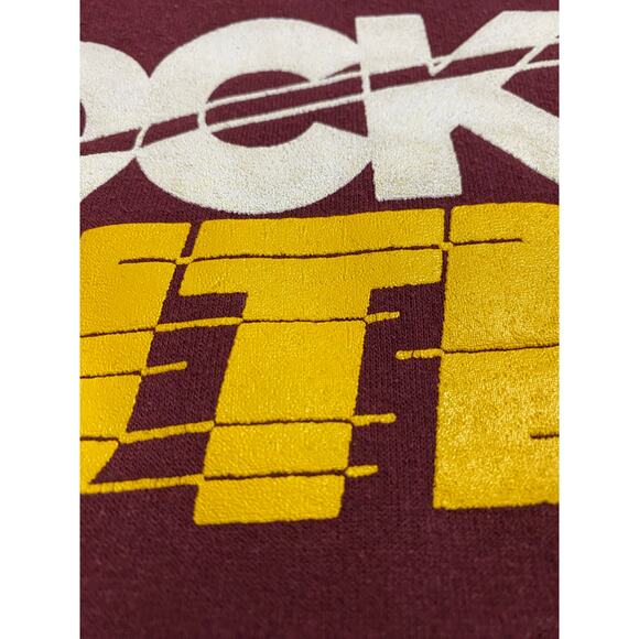 Vintage Hockey Outlet Sweater Adult Size Large Red'ish Purple Long Sleeve 90's - Picture 8 of 12